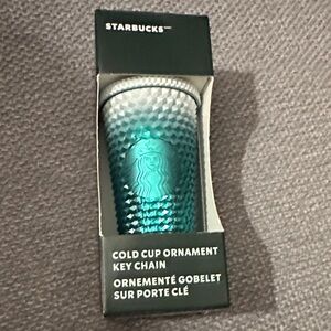 Starbucks Textured Blue Cold Cup Key Chain